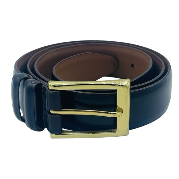 ALLEN EDMONDS Belt Men’s 38 Brown Polished Cobbler Leather Lined 37115 - Picture 1 of 5